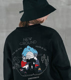 パーステップ(PERSTEP) NEW GROUND SWEATSHIRT BLACK SMMT4385
