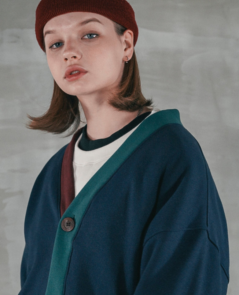 パーステップ(PERSTEP) BASIC COTTON CARDIGAN NAVY SMOT4378