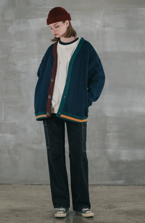 パーステップ(PERSTEP) BASIC COTTON CARDIGAN NAVY SMOT4378