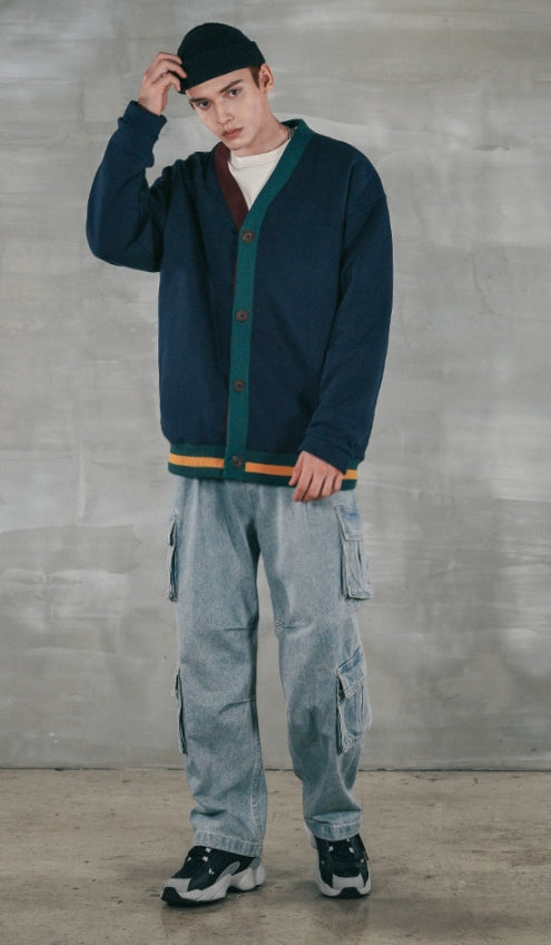 パーステップ(PERSTEP) BASIC COTTON CARDIGAN NAVY SMOT4378