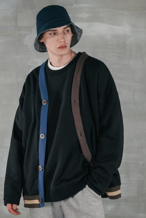 パーステップ(PERSTEP) BASIC COTTON CARDIGAN BLACK SMOT4378