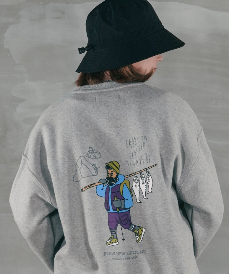 パーステップ(PERSTEP) CARRY ON SWEATSHIRT GREY SMMT4383