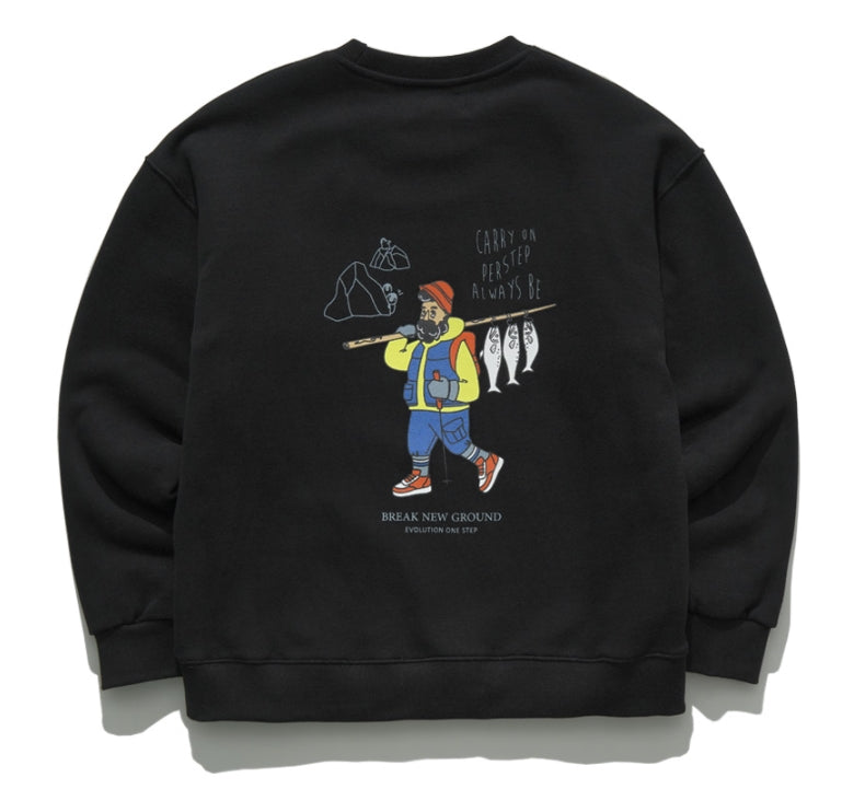 パーステップ(PERSTEP) CARRY ON SWEATSHIRT BLACK SMMT4383