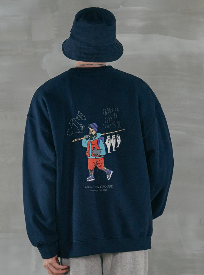 パーステップ(PERSTEP) CARRY ON SWEATSHIRT NAVY SMMT4383