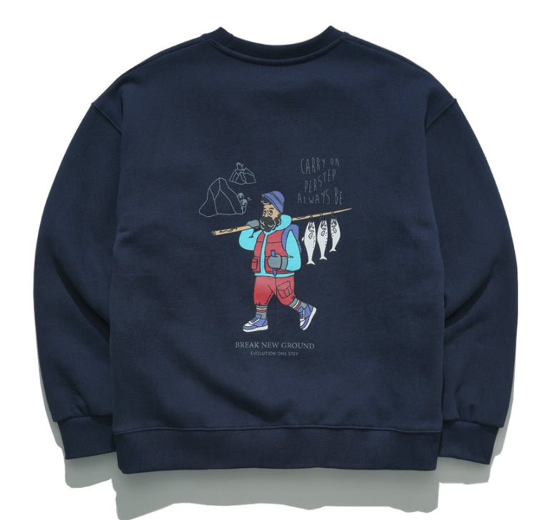 パーステップ(PERSTEP) CARRY ON SWEATSHIRT NAVY SMMT4383