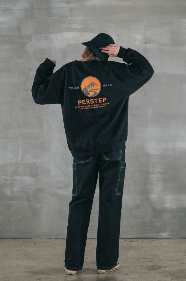パーステップ(PERSTEP) RESTART SWEATSHIRT BLACK BJMT4386