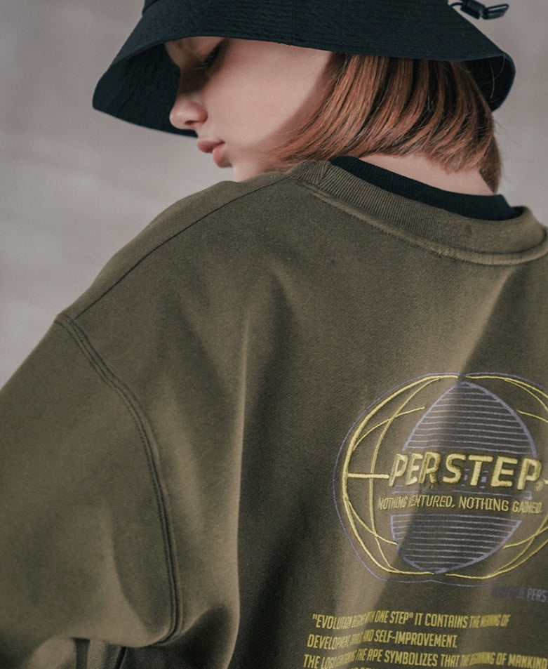 パーステップ(PERSTEP) MOVEMENT SWEATSHIRT KHAKI MSMT4377