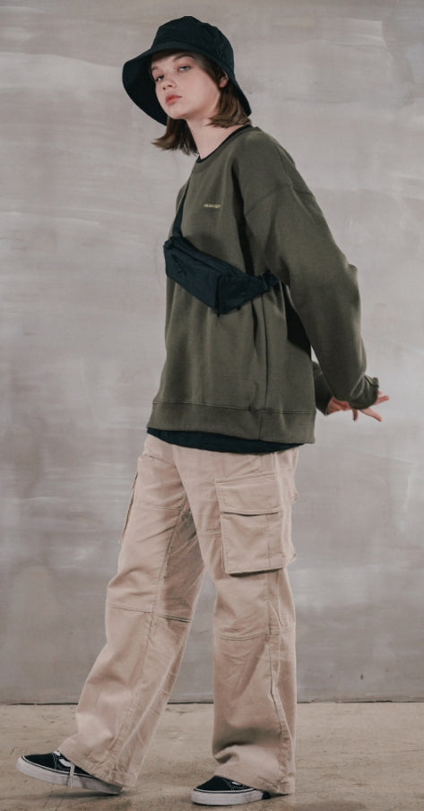 パーステップ(PERSTEP) MOVEMENT SWEATSHIRT KHAKI MSMT4377