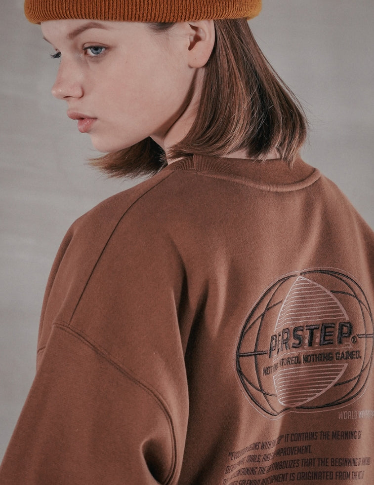 パーステップ(PERSTEP) MOVEMENT SWEATSHIRT BROWN MSMT4377