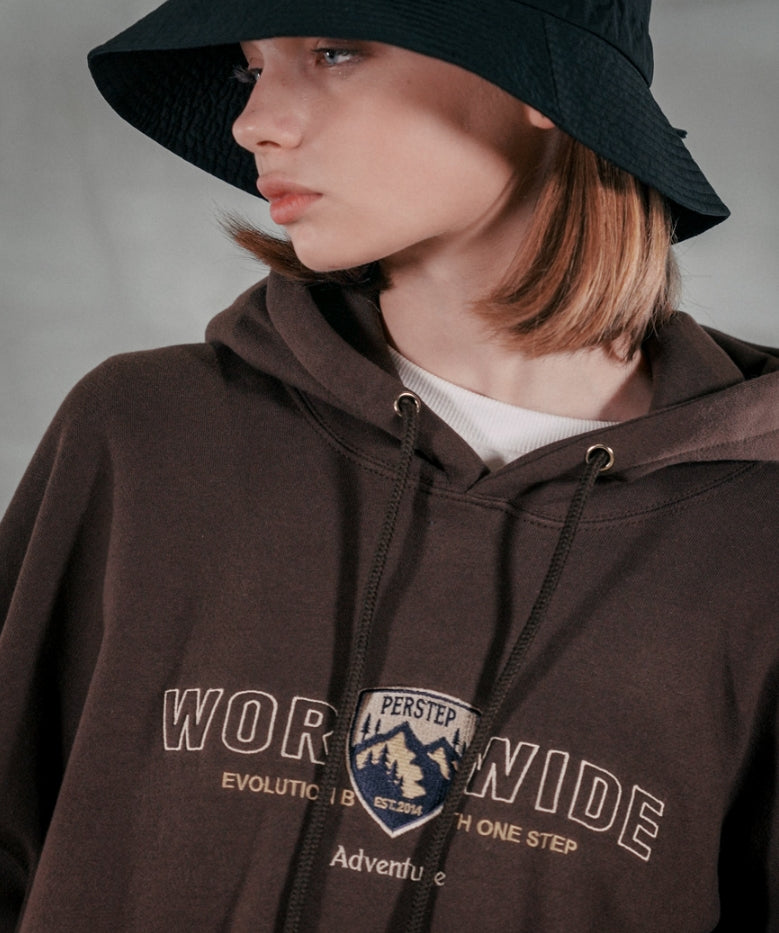 パーステップ(PERSTEP) WORLDWIDE HOODIE BROWN JUHD4371