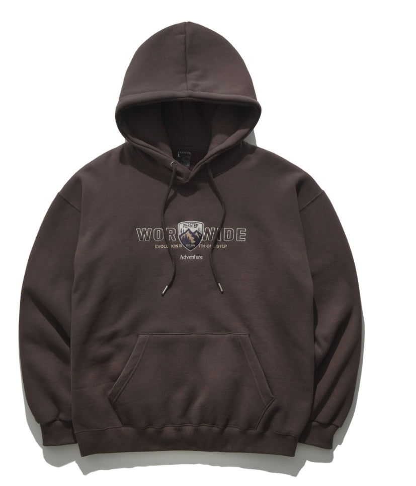 パーステップ(PERSTEP) WORLDWIDE HOODIE BROWN JUHD4371