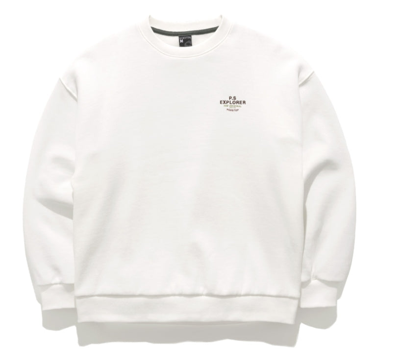 パーステップ(PERSTEP) SEMI CIRCLE MOUNTAIN SWEATSHIRT IVORY BJMT4367