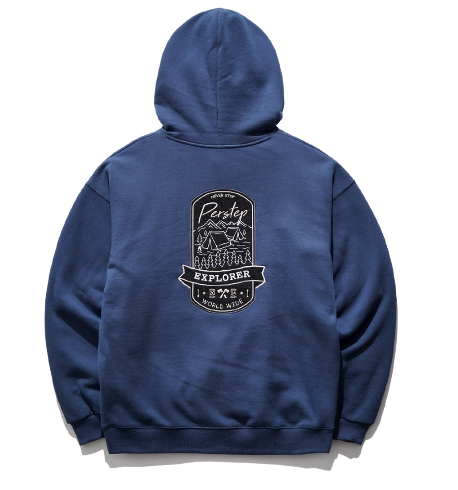 パーステップ(PERSTEP) NEVERSHOP HOODIE NAVY JUHD4374