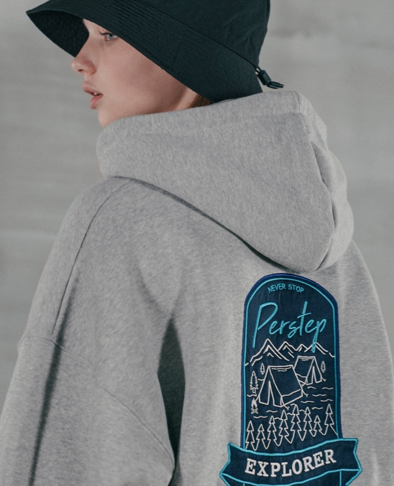 パーステップ(PERSTEP) NEVERSHOP HOODIE GREY JUHD4374