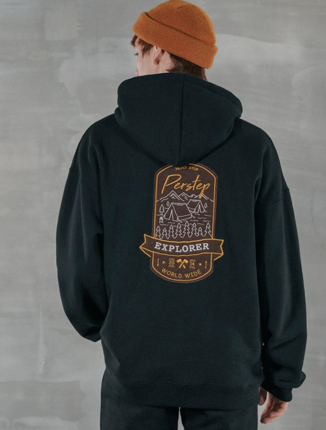 パーステップ(PERSTEP) NEVERSHOP HOODIE BLACK JUHD4374