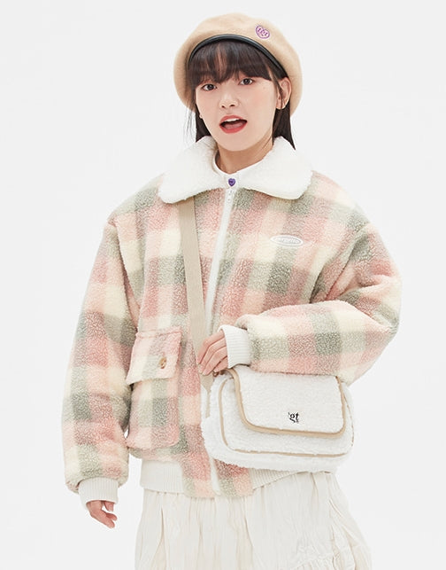 TARGETTO(ターゲット) CHECK BIG POCKET SHEARING JACKET_MINT