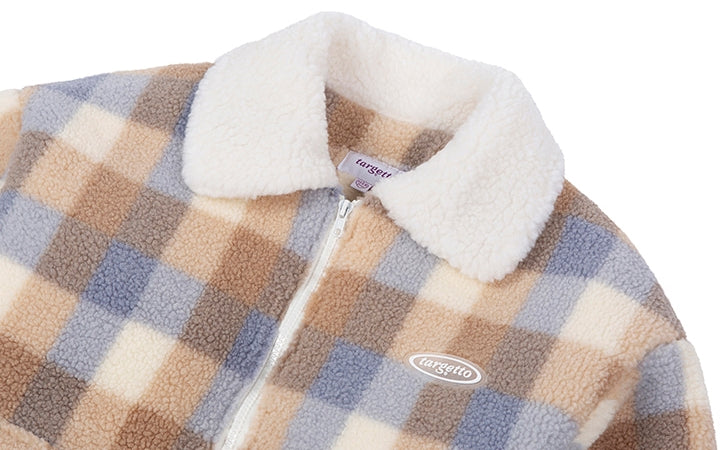 TARGETTO(ターゲット) CHECK BIG POCKET SHEARING JACKET_LIGHT BLUE
