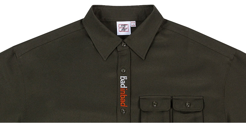 ベドインベド(BADINBAD)  MULTI POCKET SHIRT_KHAKI