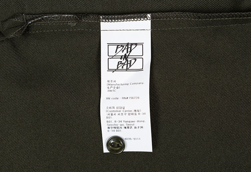 ベドインベド(BADINBAD)  MULTI POCKET SHIRT_KHAKI