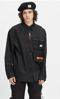 ベドインベド(BADINBAD)  MULTI POCKET SHIRT_BLACK