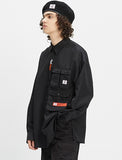 ベドインベド(BADINBAD)  MULTI POCKET SHIRT_BLACK