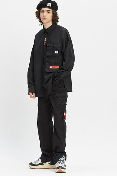 ベドインベド(BADINBAD)  MULTI POCKET SHIRT_BLACK