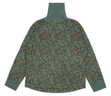 ベドインベド(BADINBAD)  LEOPARD KNITTED TURTLENECK_SAGE GREEN