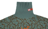 ベドインベド(BADINBAD)  LEOPARD KNITTED TURTLENECK_SAGE GREEN