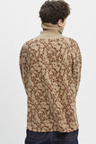 ベドインベド(BADINBAD)  LEOPARD KNITTED TURTLENECK_BEIGE