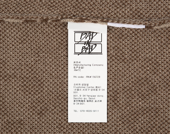 ベドインベド(BADINBAD)  LEOPARD KNITTED TURTLENECK_BEIGE