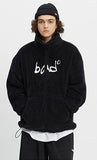 ベドインベド(BADINBAD)  HAND DRAWING FLEECE JACKET_BLACK