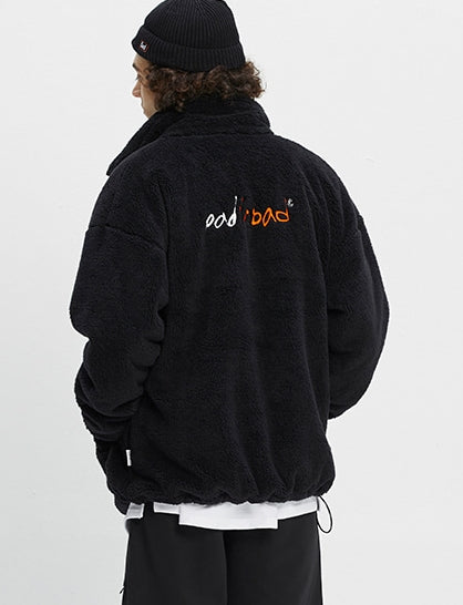 ベドインベド(BADINBAD)  HAND DRAWING FLEECE JACKET_BLACK