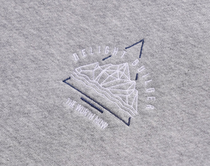 ティーダブリューエヌ(TWN)  GEOMETRY SWEAT SHIRT GREY STMT3300