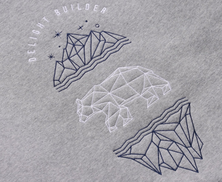 ティーダブリューエヌ(TWN)  GEOMETRY SWEAT SHIRT GREY STMT3300