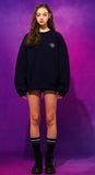ティーダブリューエヌ(TWN)  GEOMETRY SWEAT SHIRT NAVY STMT3300