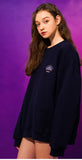 ティーダブリューエヌ(TWN)  GEOMETRY SWEAT SHIRT NAVY STMT3300