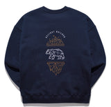 ティーダブリューエヌ(TWN)  GEOMETRY SWEAT SHIRT NAVY STMT3300