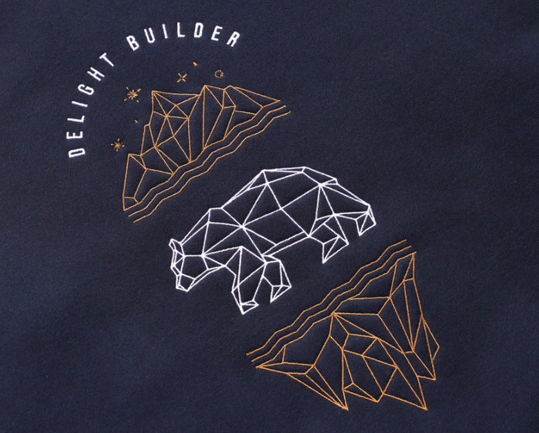 ティーダブリューエヌ(TWN)  GEOMETRY SWEAT SHIRT NAVY STMT3300