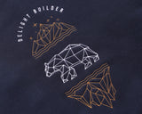 ティーダブリューエヌ(TWN)  GEOMETRY SWEAT SHIRT NAVY STMT3300