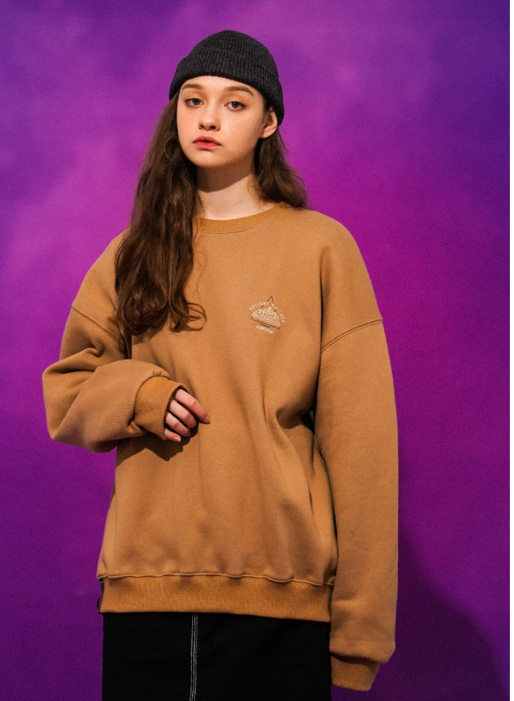 ティーダブリューエヌ(TWN)  GEOMETRY SWEAT SHIRT BEIGE STMT3300