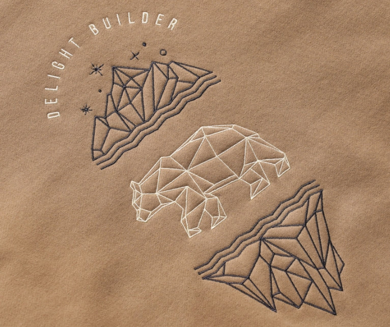 ティーダブリューエヌ(TWN)  GEOMETRY SWEAT SHIRT BEIGE STMT3300