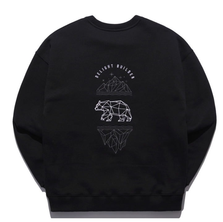 ティーダブリューエヌ(TWN)  GEOMETRY SWEAT SHIRT BLACK STMT3300