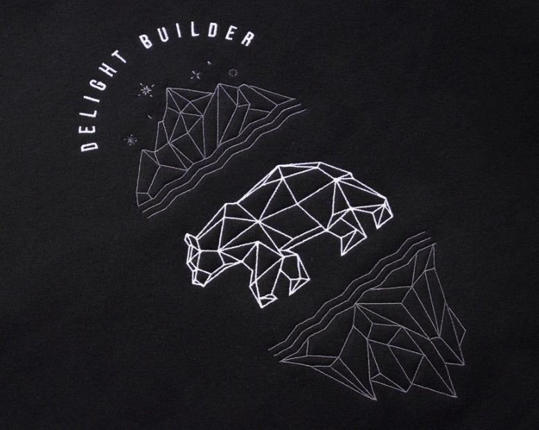 ティーダブリューエヌ(TWN)  GEOMETRY SWEAT SHIRT BLACK STMT3300