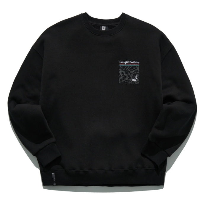 ティーダブリューエヌ(TWN)  MAPFIND SWEAT SHIRT BLACK STMT3303