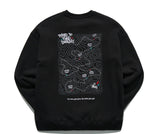 ティーダブリューエヌ(TWN)  MAPFIND SWEAT SHIRT BLACK STMT3303