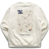 ティーダブリューエヌ(TWN)  MAPFIND SWEAT SHIRT IVORY STMT3303