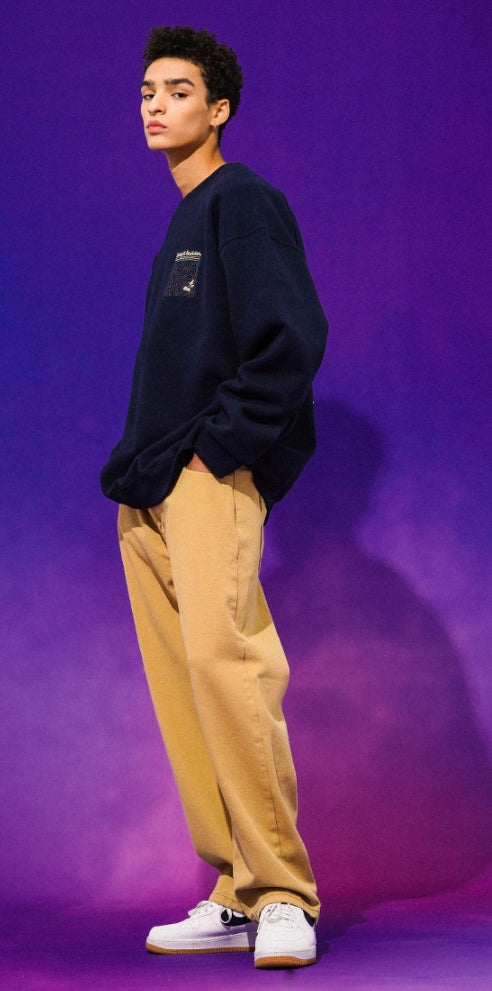 ティーダブリューエヌ(TWN)  MAPFIND SWEAT SHIRT NAVY STMT3303