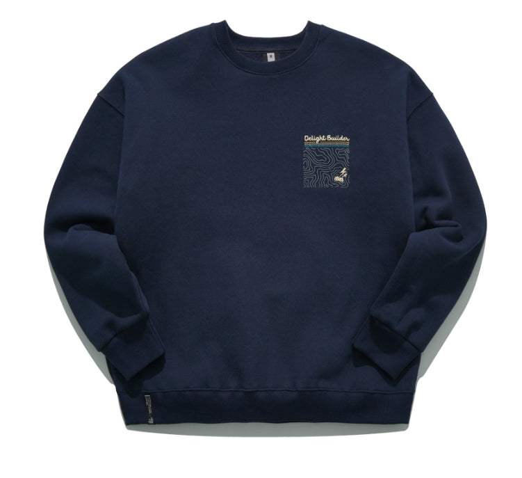 ティーダブリューエヌ(TWN)  MAPFIND SWEAT SHIRT NAVY STMT3303