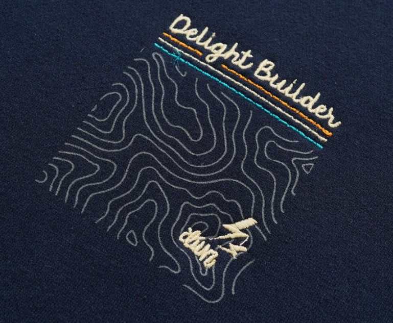 ティーダブリューエヌ(TWN)  MAPFIND SWEAT SHIRT NAVY STMT3303