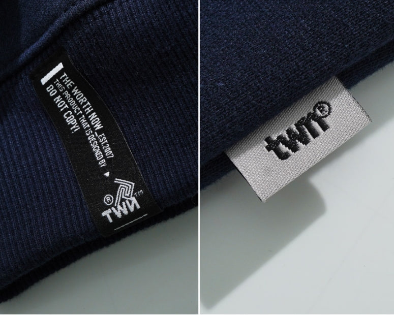 ティーダブリューエヌ(TWN)  MAPFIND SWEAT SHIRT NAVY STMT3303